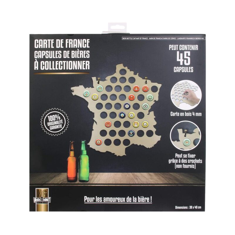 Déco murale MAP BIERE coloris bois