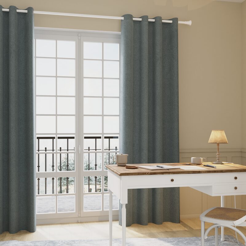 Rideau thermique ANDREA coloris gris perle 140 x 260 cm