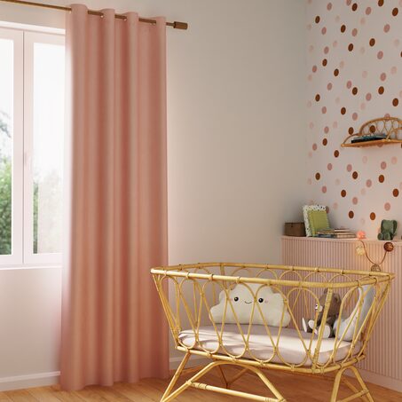 Rideau 100% occultant MANN coloris blush 140 x 260 cm