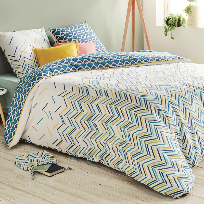 Parure de lit en percale de coton HERRING 240 x 220 cm