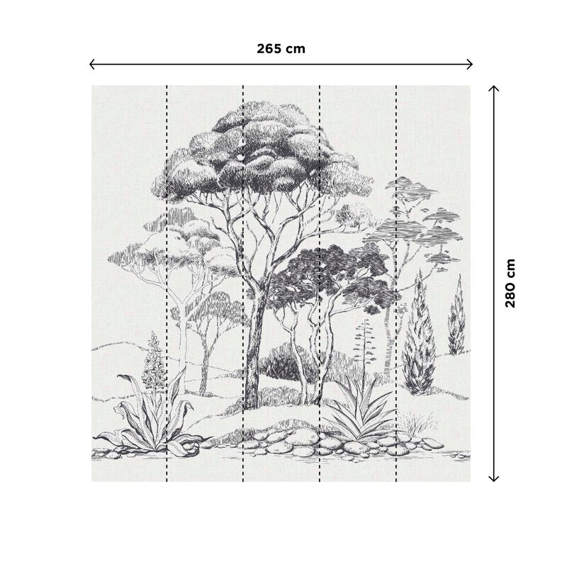 Papier peint panoramique XL DIGNAC 265 x 280 cm