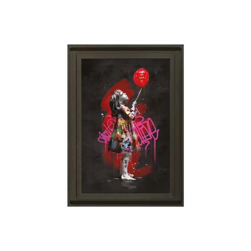 Tableau ROMARIC LA PETITE FILLE ET LE BALLON coloris noir