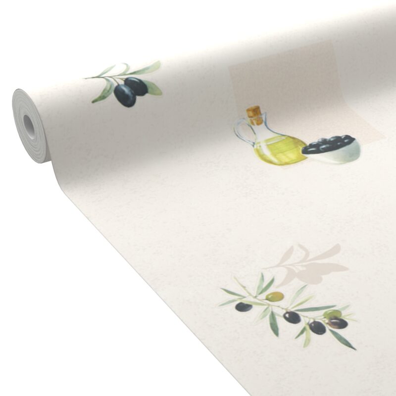 Papier peint intissé OLIO coloris blanc cassé