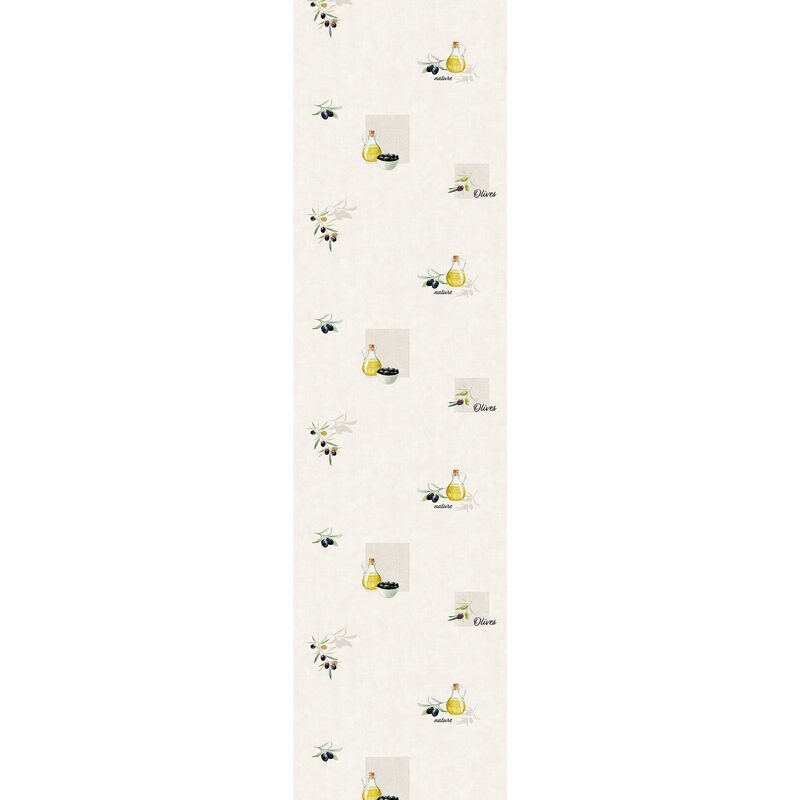 Papier peint intissé OLIO coloris blanc cassé