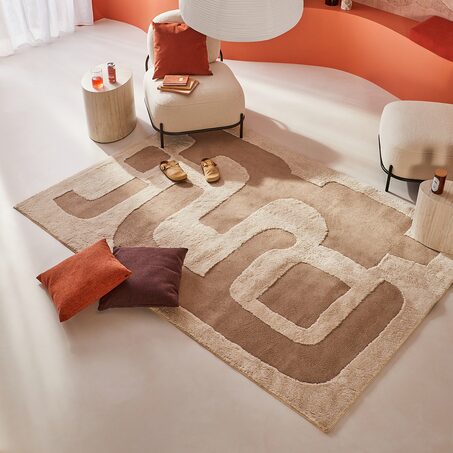 Tapis ORAN coloris ivoire sable 160 x 230 cm