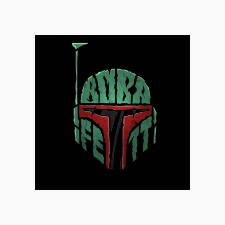 Blue Shaker Affiche LETTERS BOBAFETT 30 x 40 cm