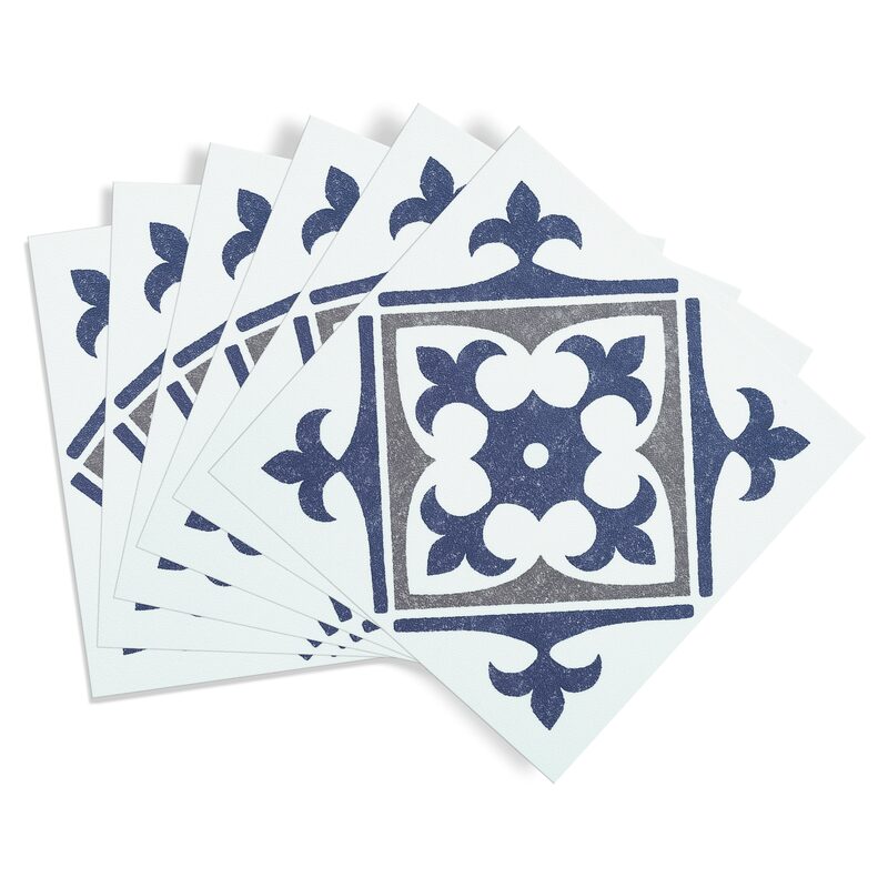 Revêtement décoratif adhésif MINI WALL TILES NADIA BLUE coloris bleu