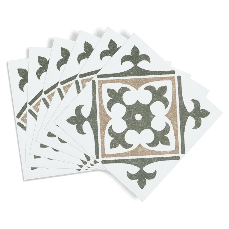 Revêtement décoratif adhésif MINI WALL TILES NADIA GREEN coloris sauge
