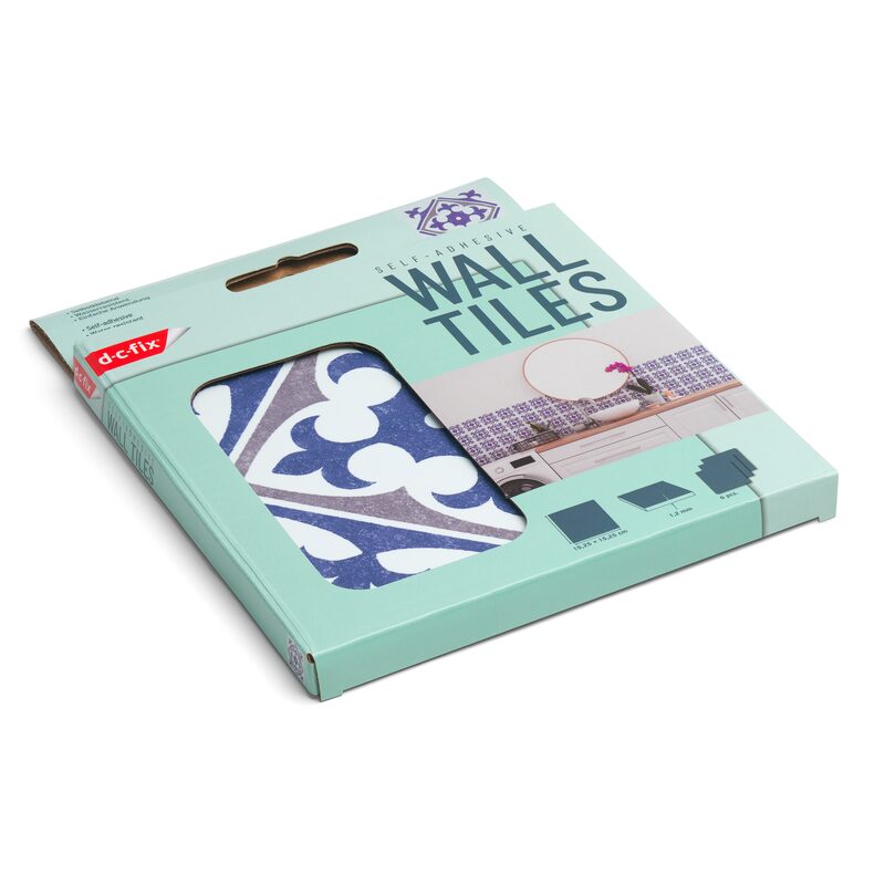 Revêtement décoratif adhésif MINI WALL TILES NADIA BLUE coloris bleu