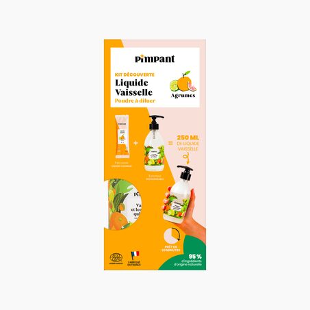 Pimpant Coffret DÉCOUVERTE LIQUIDE VAISSELLE coloris jaune