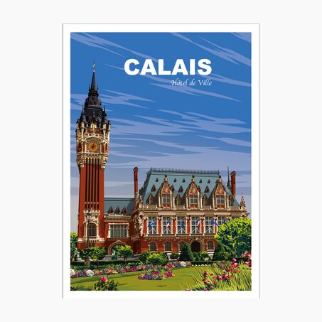 PRINTYMANIA Affiche CALAIS 30 x 40 cm