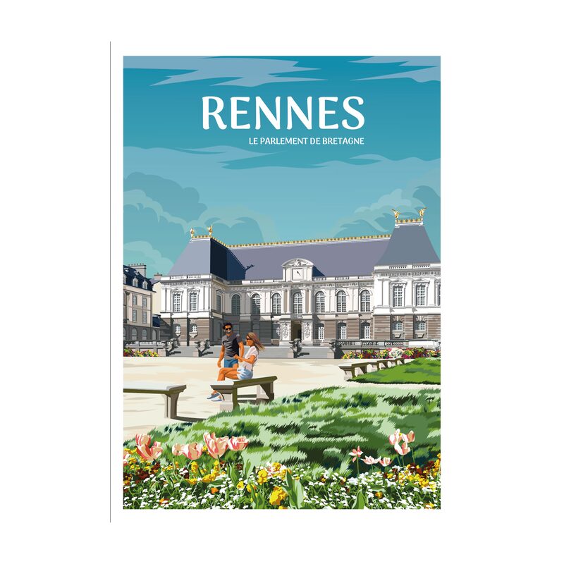 Affiche RENNES 30 x 40 cm