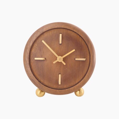 Horloge à poser EDEN coloris brun