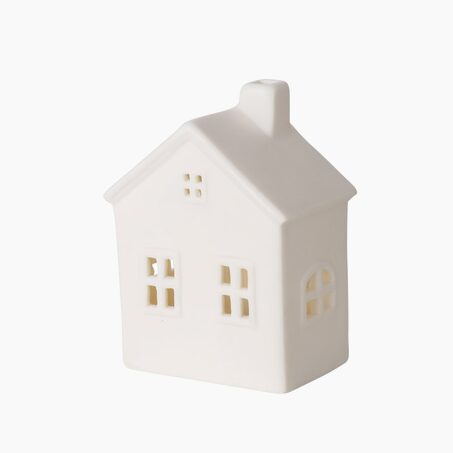 Objet lumineux LYKKA coloris blanc 10 x 7 cm hauteur 10 cm