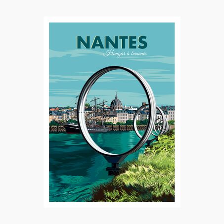 PRINTYMANIA Affiche NANTES - HANGAR À BANANES 30 x 40 cm