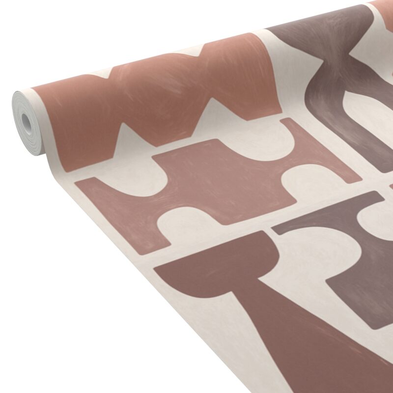 Papier peint intissé MAIANA coloris terracotta