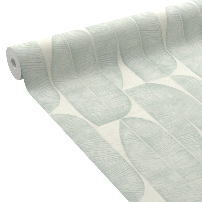 Papier peint intissé ODDA coloris bleu aqua