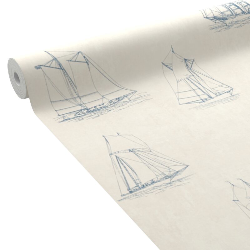 Papier peint intissé NAUTICA coloris blanc crème
