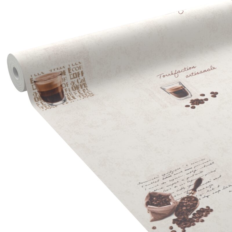 Papier peint intissé BARISTA coloris blanc cassé