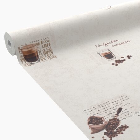 Papier peint intissé BARISTA coloris blanc cassé