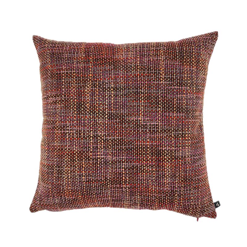 Coussin REFOSCO coloris rouge/rose/beige 44 x 44 cm