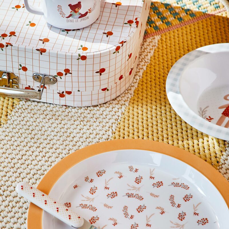 Set repas MARTIN coloris orange