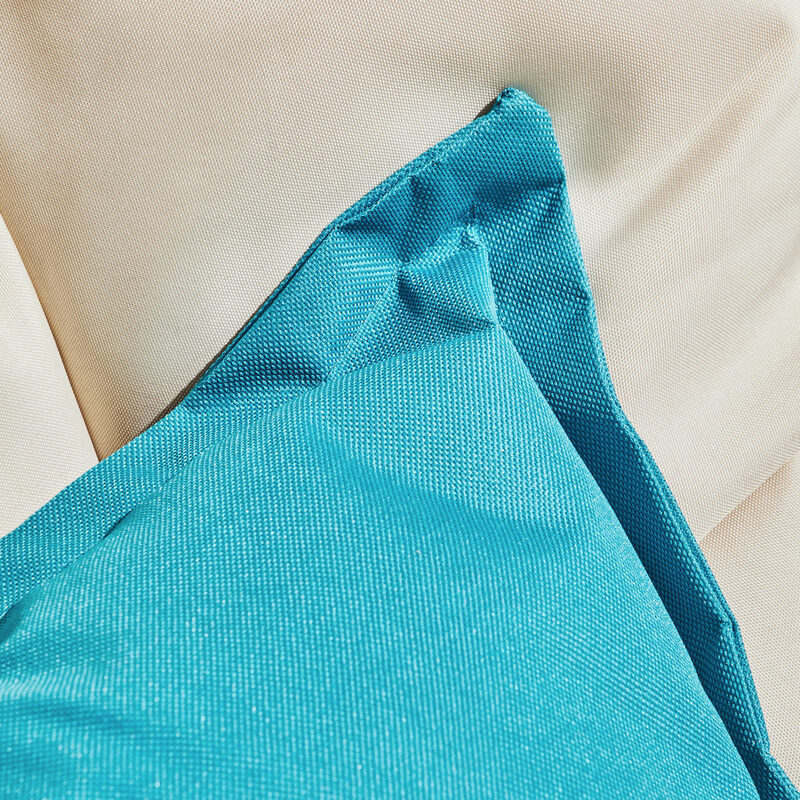 Coussin RYA coloris bleu turquoise 50 x 50 cm