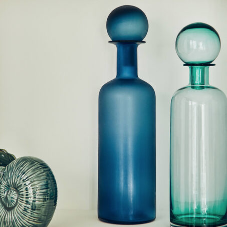 Bouteille décorative ABLU coloris Bleu Mat