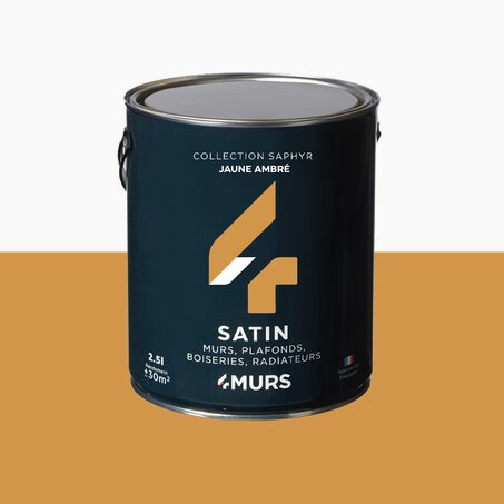 Saphyr Peinture Peinture jaune ambré Satiné 2,5 L