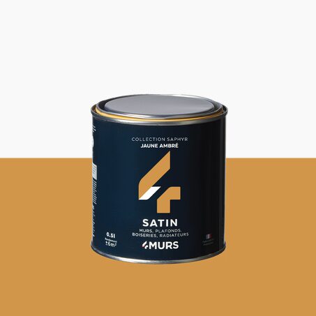 Saphyr Peinture Peinture jaune ambré Satiné 0,5 L