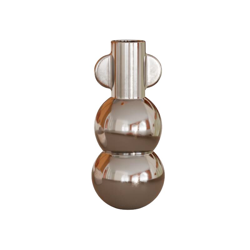 Vase MANZI coloris argent