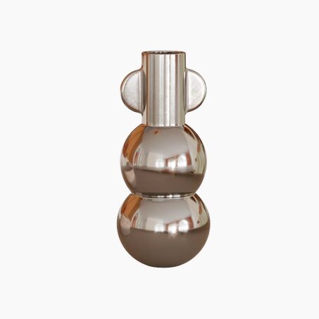 Vase MANZI coloris argent