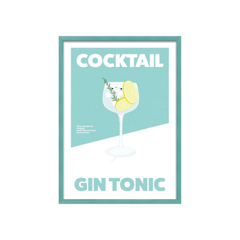 Image encadrée GIN TONIC 30 x 45 cm