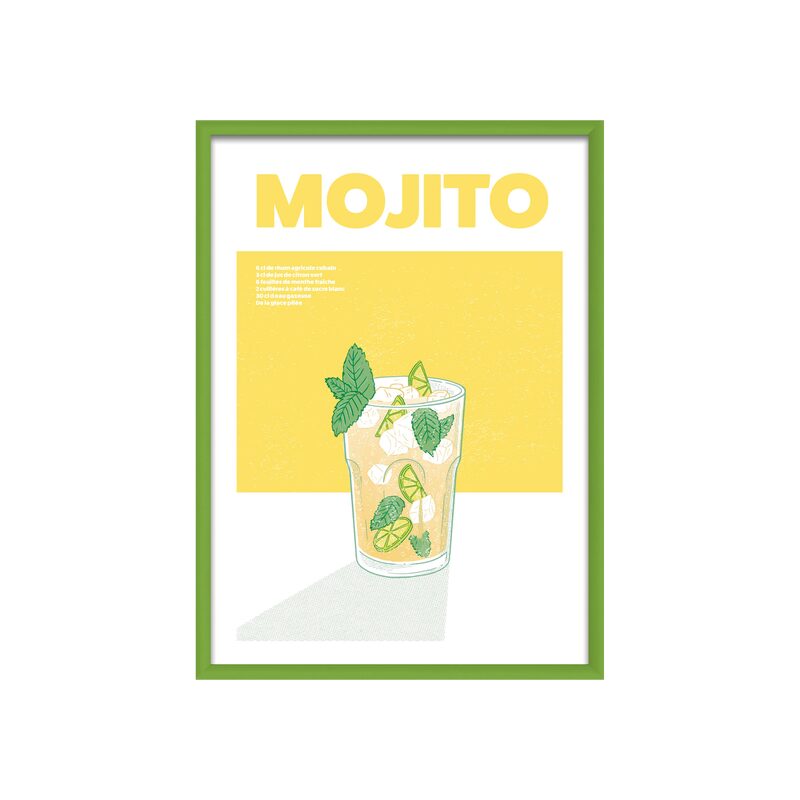 Image encadrée MOJITO 30 x 45 cm