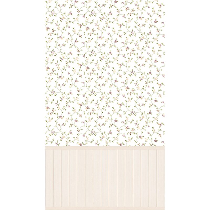Papier peint panoramique L BETTINA PANEL 159 x 280 cm framboise et écru