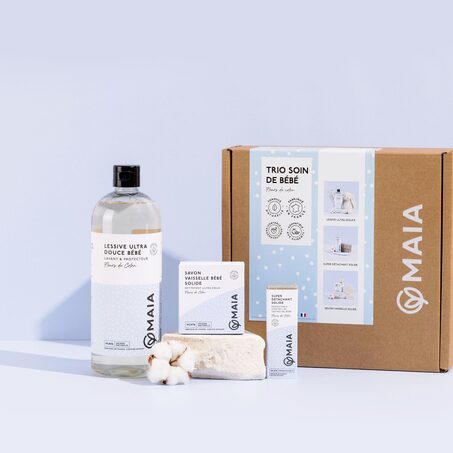 MAIA Coffret TRIO MAISON POUR BÉBÉ coloris bleu clair