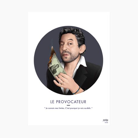 Asap Creative Studio Affiche LE PROVOCATEUR 30 x 40 cm
