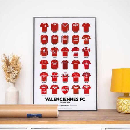 Sport à l'affiche Affiche VAFC MAILLOTS HISTORIQUES 40 x 60 cm