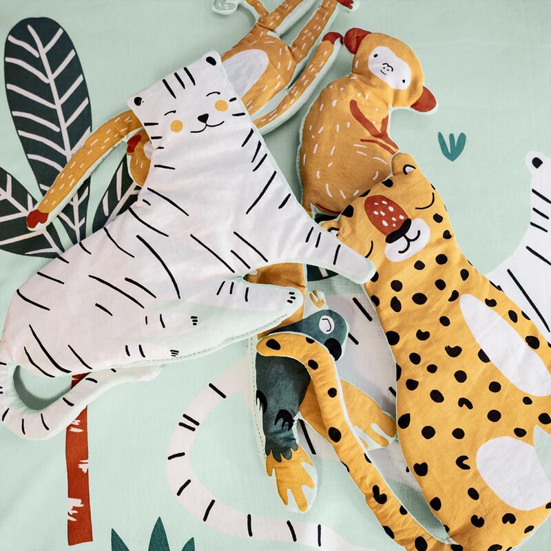 Parure de lit JUNGLE MANIA coloris multicolore 140 x 200 cm