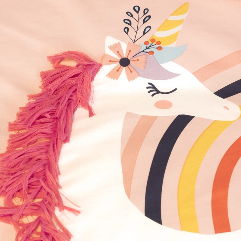 Parure de lit GALAK coloris pêche 140 x 200 cm