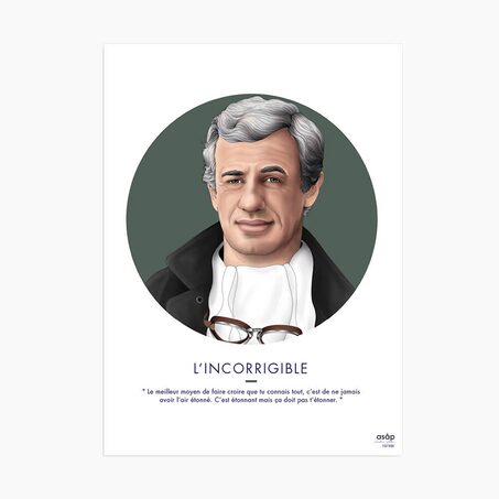 Asap Creative Studio Affiche L'INCORRIGIBLE 30 x 40 cm