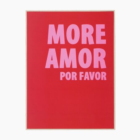 Tableau AMOR coloris rouge