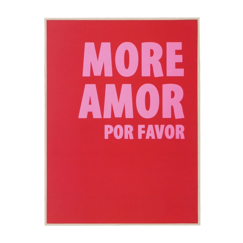 Tableau AMOR coloris rouge