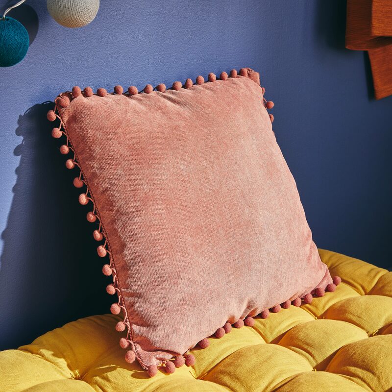 Coussin BOMMEL coloris terracotta 40 x 40 cm