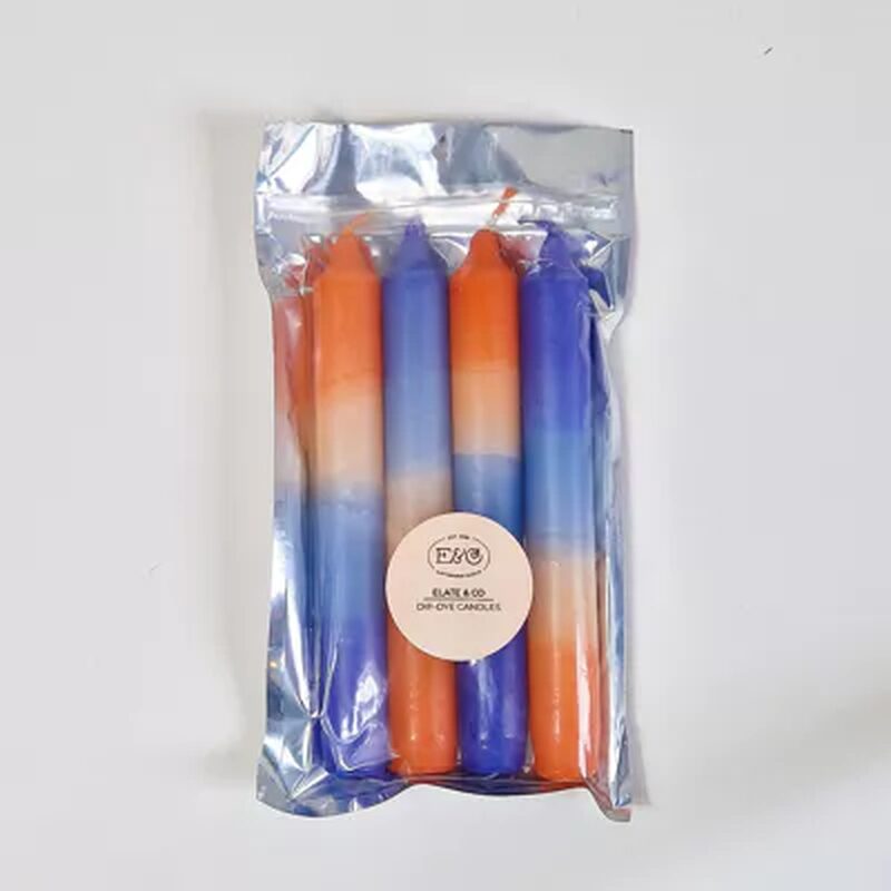 Bougie DIP-DYE coloris violet et orange