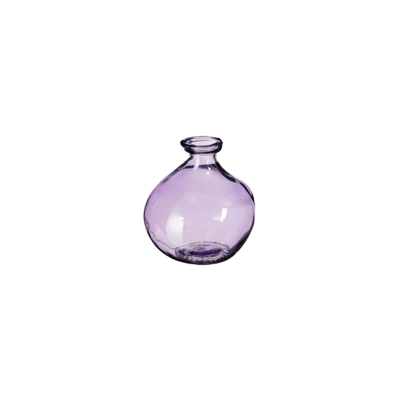 Vase dame-jeanne PINTO coloris mauve hauteur 18 cm