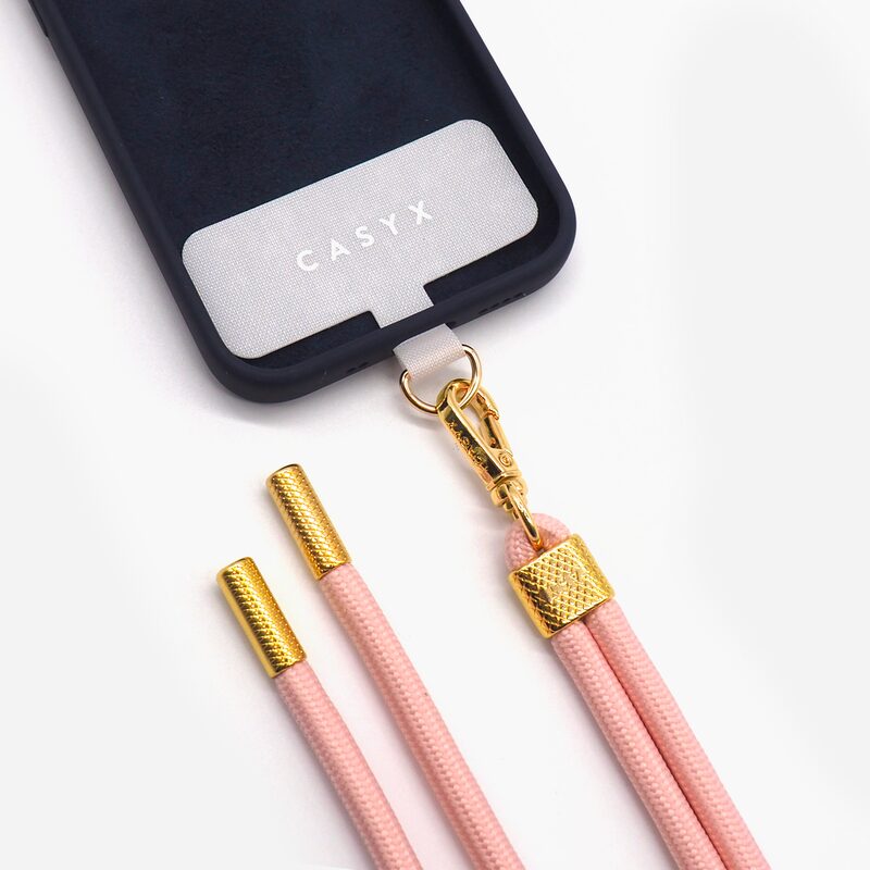 Cordon de téléphone UNIVERSEL POUDRÉ coloris rose poudré