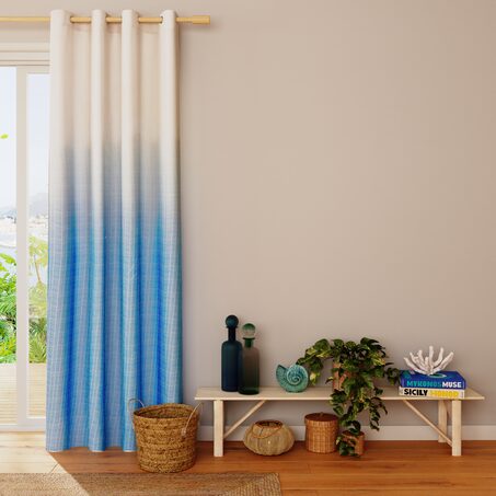 Rideau FOSCA coloris bleu 140 x 260 cm