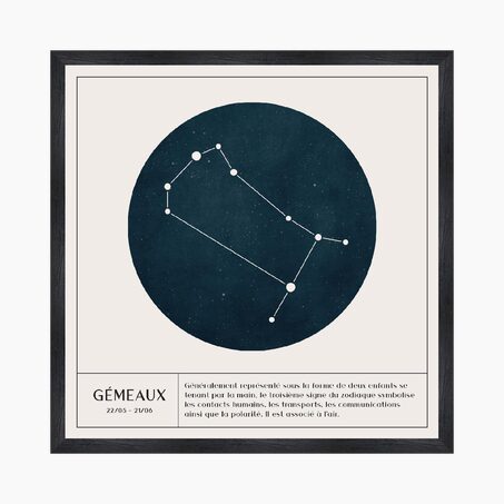 4MURS Tableau GÉMEAUX coloris blanc