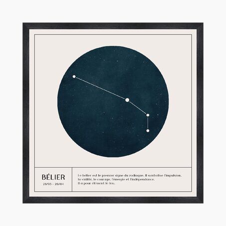 4MURS Tableau BÉLIER coloris blanc